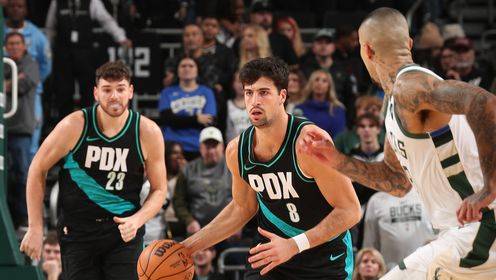 ?杨瀚森出场2分钟 格兰特35分 波蒂斯22+6 开拓者轻取雄鹿