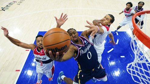 ??76人大勝奇才 馬克西35+6 泡椒11+5 惠特摩爾11中2