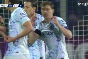  意甲-皮奧40秒閃擊巴雷拉進球被吹 國米1-1紫百合6分領(lǐng)跑