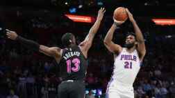 效率不高！恩比德25中10拿26分7板有3失誤4犯規 正負值-18