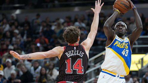 ?步行者送公牛3连败 西亚卡姆24+9&中投绝杀 吉迪17+11+7