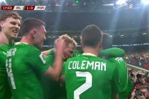  葡萄牙客場落后！門將科斯塔級失誤送角！愛爾蘭角球頭球接力破門