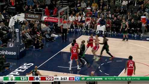 ??布朗平生涯紀(jì)錄50分 綠軍31分大勝雙殺快船終結(jié)其6連勝