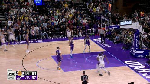 🏀湖人逆转爵士 东契奇豪华三双+5断 詹姆斯28+7+10 乔治34+8