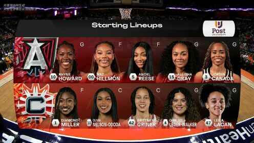  WNBA常规赛 亚特兰大梦想 104 - 69 康涅狄格太阳