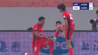 李新翔助攻！古斯塔沃精彩脚后跟破门，海港1-0大连英博