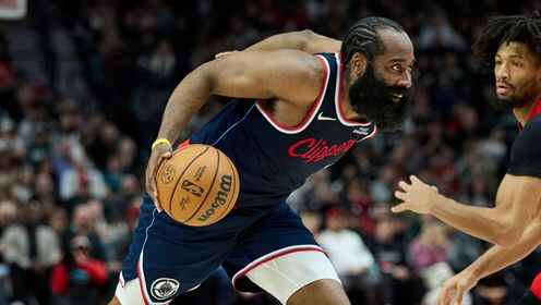 效率挺高！哈登17中10砍全場(chǎng)最高34分外加6助 正負(fù)值+12