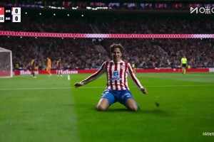 馬競1-0領(lǐng)先巴薩！朗格萊后場長傳，小西蒙尼單刀破門