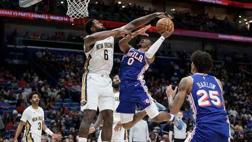 ??鵜鶘送76人4連敗 普爾末節(jié)13分 錫安21+6+8 小喬丹15板4帽