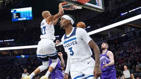 ??森林狼3人20+送爵士4連敗 戈貝爾21+12 道蘇姆23+9 華子缺陣