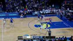 這餅吃得美滋滋！楊瀚森籃下接球輕松上籃笑納2分！