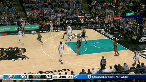 要害时刻发威！亚历山大小节70秒外投里突连得9分