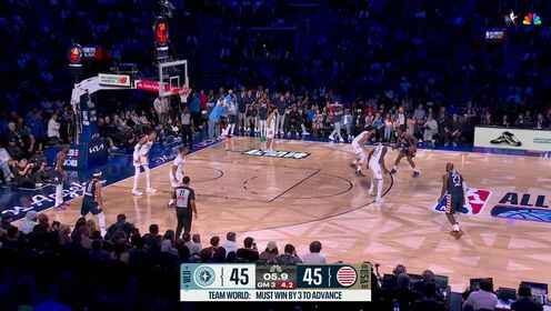 ??正賽循環(huán)賽-星條隊(duì)淘汰世界隊(duì) 小卡天神下凡31分 文班19分