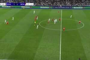  維尼修斯帶球長(zhǎng)驅(qū)直入低射破門！皇馬2-1反超本菲卡總比分3-1！