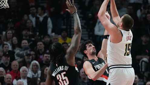 ??掘金54分狂勝開拓者 約基奇32+9+7 楊瀚森4分1板1帽