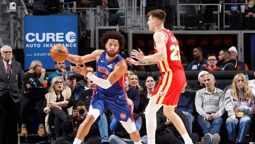 🏀活塞8人上双大胜老鹰迎3连胜 康宁汉姆15+7 约翰逊19+11+11