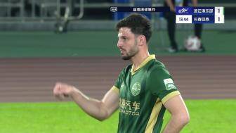  長(zhǎng)春1-1浙江！張華晨任意球傳中 盧卡斯頭球解圍送烏龍