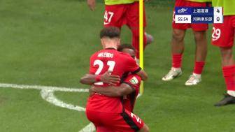 首球來了！梅倫多中路包抄墊射破門，海港4-0領先河南