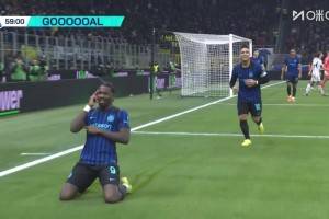  国米再下一城！迪马尔科角球开出，，，，，，，，小图拉姆门前推射破门！