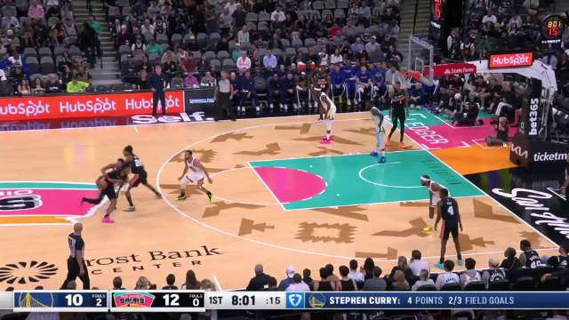 ?勇士逆转马刺！库里46+5+5 文班亚马+卡斯尔同场空砍三双！