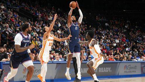 🏀老鹰双加时力克76人 约翰逊生涯新高41+14+7 马克西44+7+9