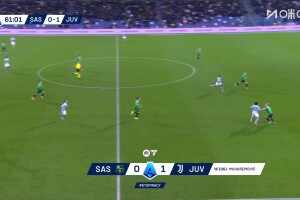 [进球视频]尤文2-0领先萨索洛！戴维送助攻，米雷蒂单刀破门