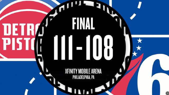 ?活塞逆转76人豪取6连胜！ CC26+11 杜伦21+16 马克西33+7