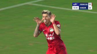 河南1-0領先！納薩里奧凌空撩射打破僵局