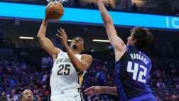 ??國王逆轉(zhuǎn)送鵜鶘7連敗 雷諾28+9 克利福德23+7 費(fèi)爾斯28+8+6