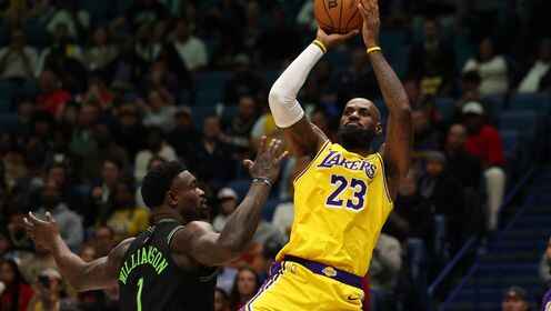 ??湖人送鵜鶘8連敗 詹姆斯30+8+8 東契奇30+10 墨菲42+5