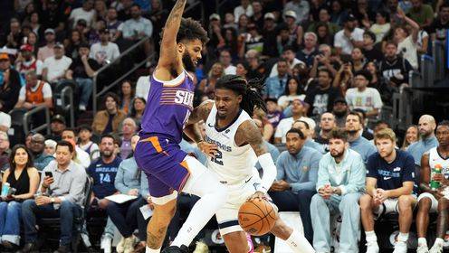 ??灰熊送太陽4連敗 莫蘭特28+8+7 布克32分 狄龍傷缺無緣戰(zhàn)舊主