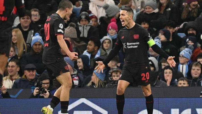 勒沃库森率先亮剑！格里马尔多迎球劲射突破僵局