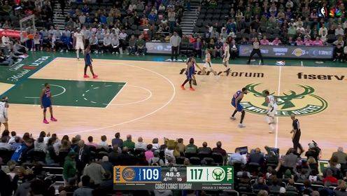 無解！字母哥最后時(shí)刻平趟尼克斯整條防線，暴扣殺死比賽！