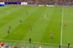 [进球视频]差距明显！登贝莱破门梅开二度，巴黎总比分4-0利物浦！