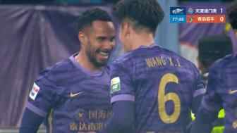 謝蒂內(nèi)連續(xù)擺脫后折射破門，津門虎1-0海牛