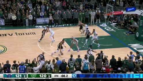 小波特默契送吊傳 字母哥空接暴扣定勝