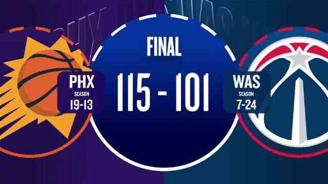 ??太陽擊敗奇才 布克22+6+5 狄龍26分 吉萊斯皮25+6