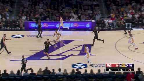  這41歲？東契奇轉(zhuǎn)換反擊吊傳 詹姆斯快下戰(zhàn)斧飛扣