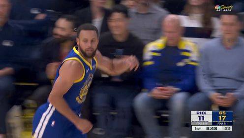 默契！追夢(mèng)不看傳球+卡位擋拆+提前慶祝=庫里高難三分