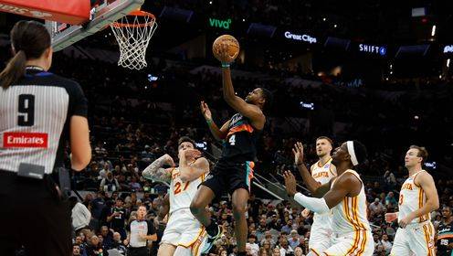 🏀马刺击退老鹰 凯尔登25+7 福克斯26+5+9 沃克空砍38分