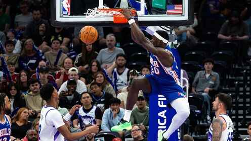 ??76人3人20+擒爵士 格萊姆斯25分 埃奇庫姆22+13 貝利25+7+5帽