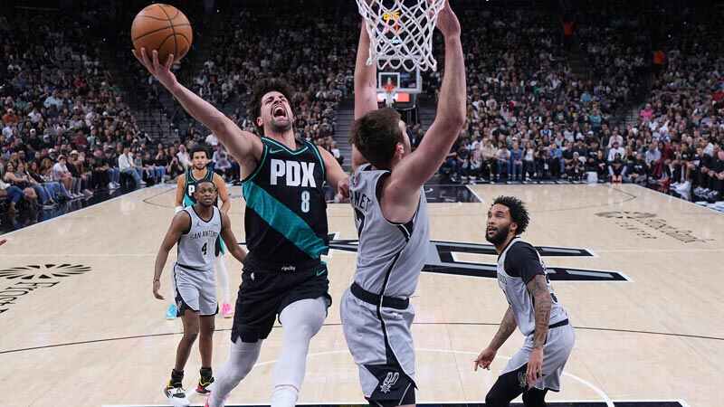 ??楊瀚森2+2+1+2帽 開拓者勝馬刺近5戰(zhàn)4勝！阿夫迪亞29+11+10