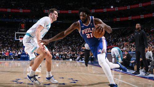 ??76人險(xiǎn)勝黃蜂！格萊姆斯準(zhǔn)絕殺 恩比德20分 埃奇庫姆15+6+8