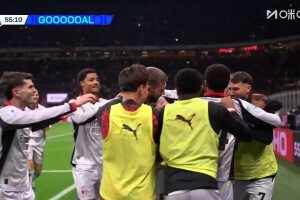  米蘭3-1擴大比分！福法納禁區內得球推射破門！米蘭2分鐘連進2球