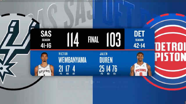 ??馬刺拔塞取9連勝 文班21+17+6帽 瓦塞爾7記三分 坎寧安26中5