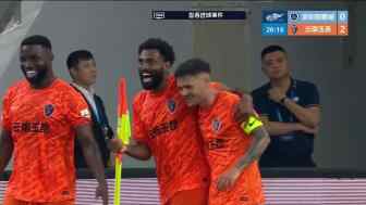 約尼查直塞，卡約小角度推射破門，玉昆2-0新鵬城