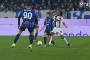  尤文傳球失誤被斷！亞特蘭大反擊蘇萊馬納包抄推射破門！