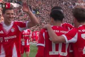 [进球视频] 拜仁客场先下一城！穆西亚拉头球攻门得手，莱默尔精准传中助攻！