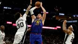 ??掘金力克馬刺鎖定西部第三將戰(zhàn)森林狼 約基奇23+8 ?？怂?4+6