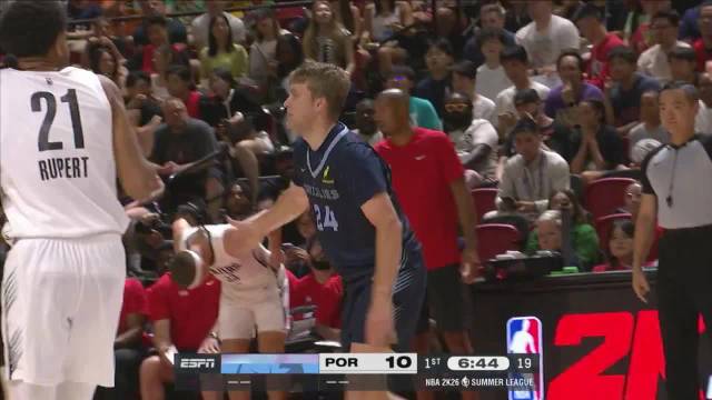 🏀夏联-杨瀚森10+5+3+1帽 韦尔斯23+7 开拓者不敌灰熊